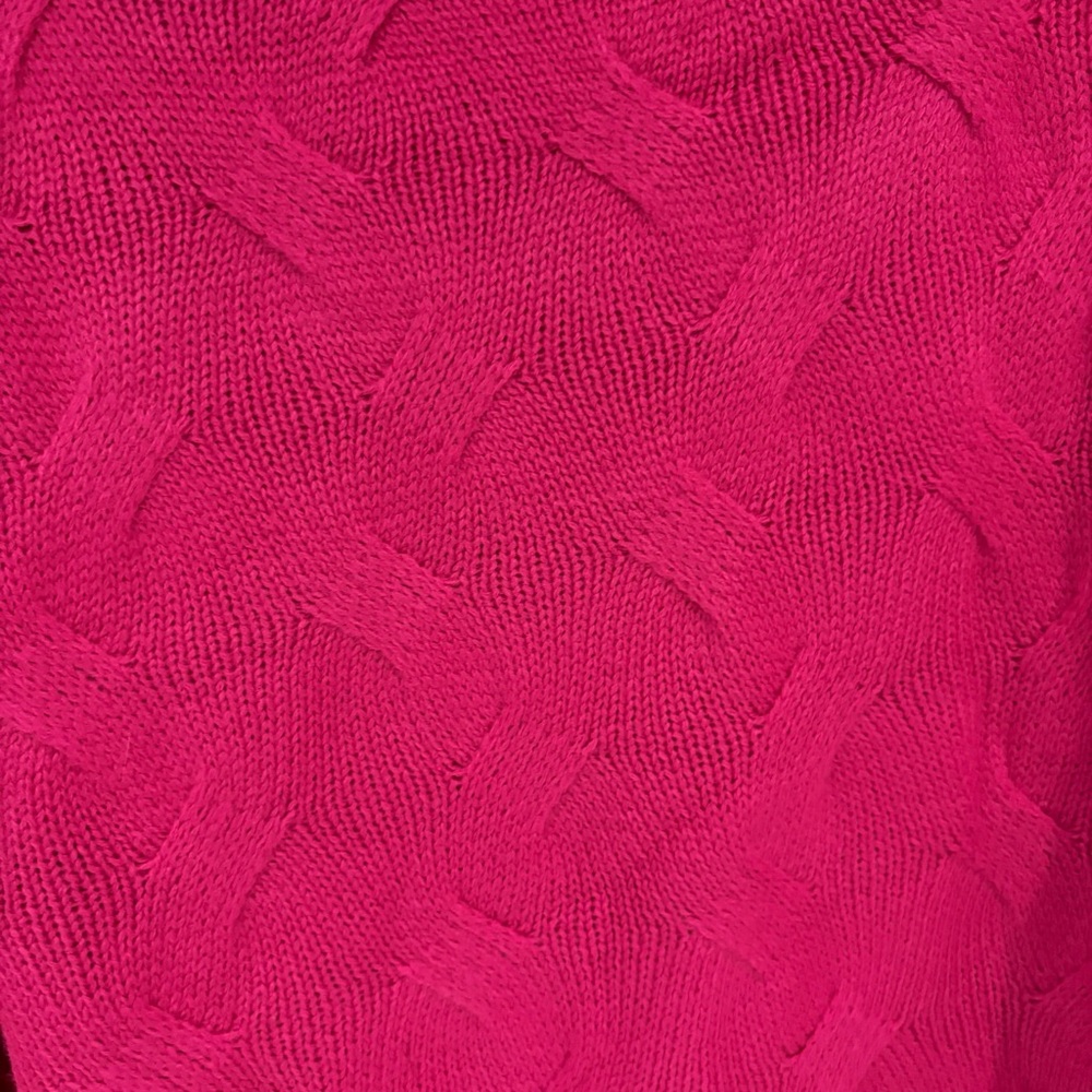 Hot Pink Knit Cowl Neck Sweater 1XL - Picture 3 of 6